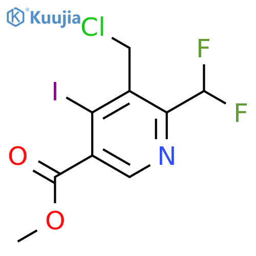 Methyl 3-(chloromethyl)-2-(difluoromethyl)-4-iodopyridine-5-carboxylate structure