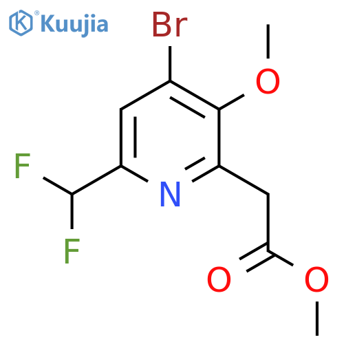 Methyl 4-bromo-6-(difluoromethyl)-3-methoxypyridine-2-acetate structure
