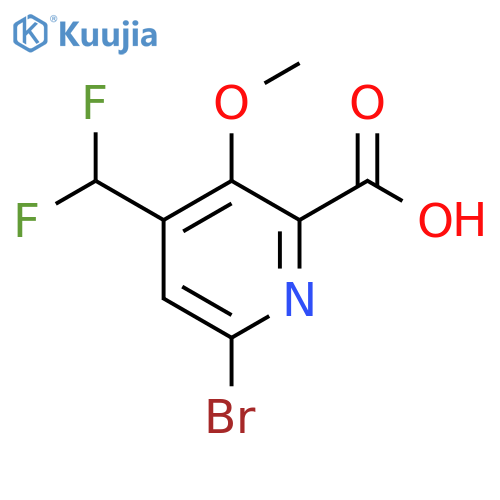 6-Bromo-4-(difluoromethyl)-3-methoxypyridine-2-carboxylic acid structure