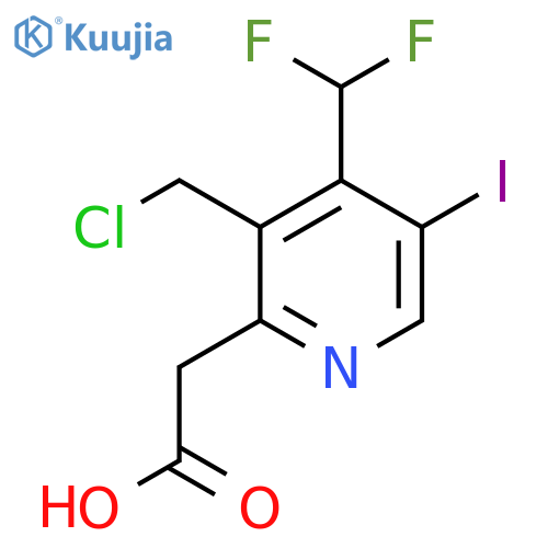 3-(Chloromethyl)-4-(difluoromethyl)-5-iodopyridine-2-acetic acid structure