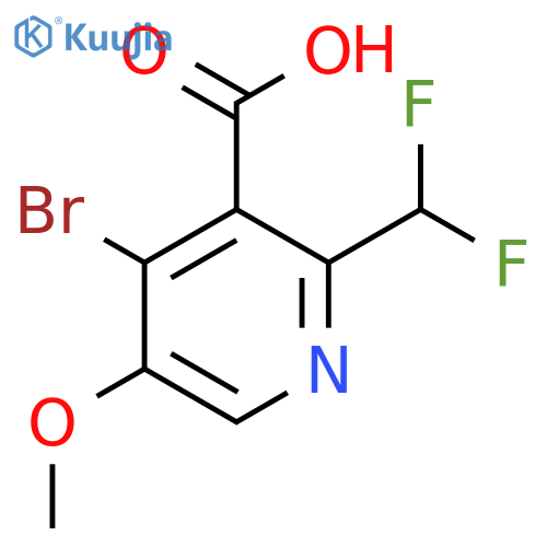 4-Bromo-2-(difluoromethyl)-5-methoxypyridine-3-carboxylic acid structure