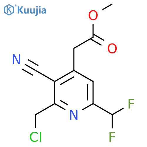 Methyl 2-(chloromethyl)-3-cyano-6-(difluoromethyl)pyridine-4-acetate structure