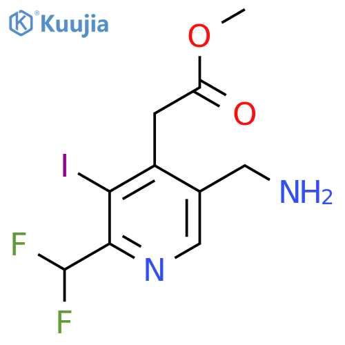 Methyl 5-(aminomethyl)-2-(difluoromethyl)-3-iodopyridine-4-acetate structure