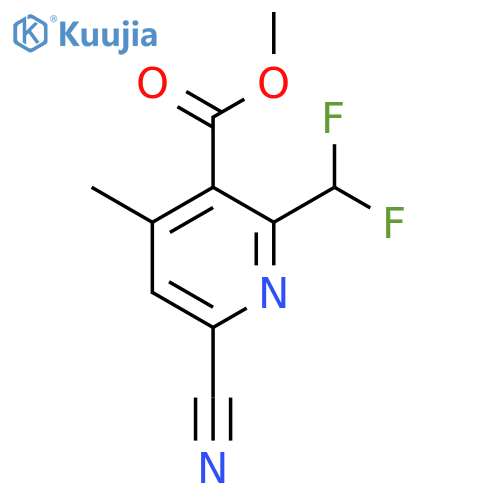 Methyl 6-cyano-2-(difluoromethyl)-4-methylpyridine-3-carboxylate structure