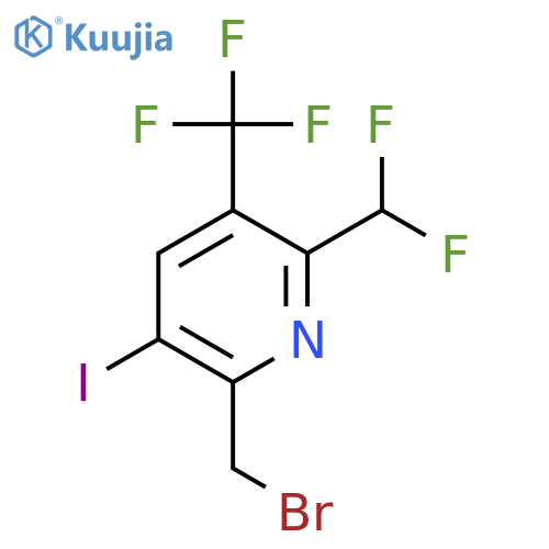 2-(Bromomethyl)-6-(difluoromethyl)-3-iodo-5-(trifluoromethyl)pyridine structure