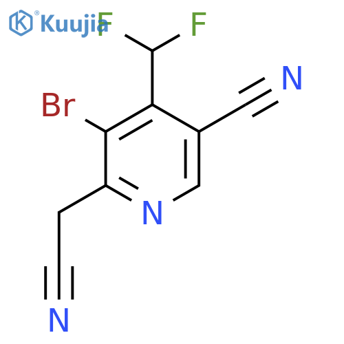 3-Bromo-5-cyano-4-(difluoromethyl)pyridine-2-acetonitrile structure