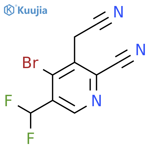 4-Bromo-2-cyano-5-(difluoromethyl)pyridine-3-acetonitrile structure