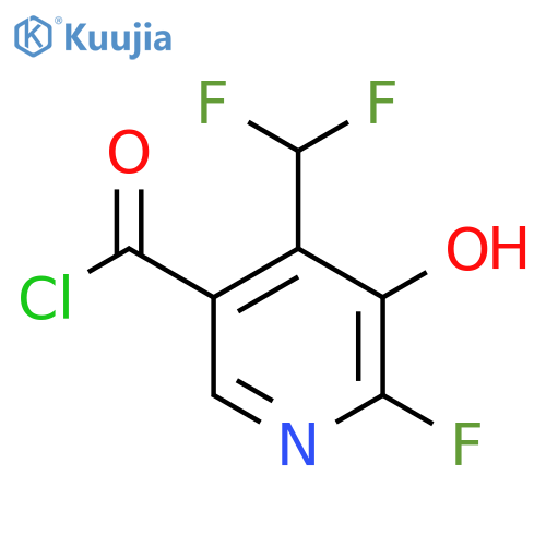 4-(Difluoromethyl)-2-fluoro-3-hydroxypyridine-5-carbonyl chloride structure