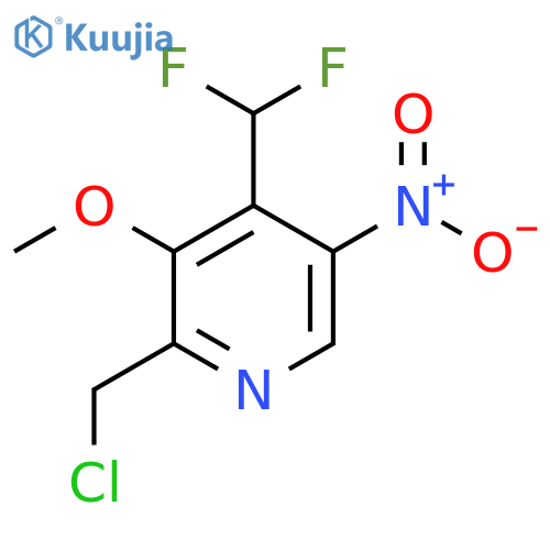 2-(Chloromethyl)-4-(difluoromethyl)-3-methoxy-5-nitropyridine structure