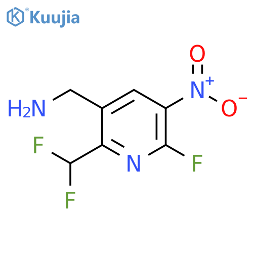 3-Pyridinemethanamine, 2-(difluoromethyl)-6-fluoro-5-nitro- structure