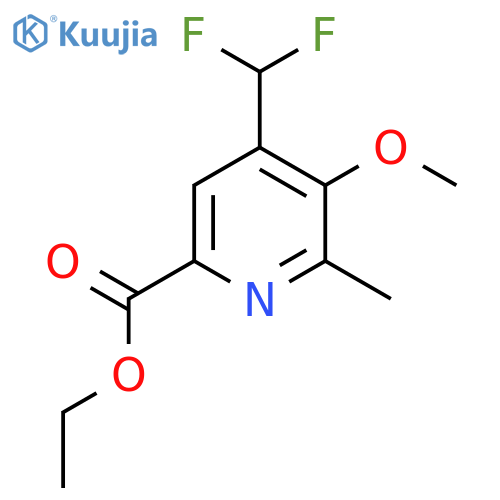 Ethyl 4-(difluoromethyl)-3-methoxy-2-methylpyridine-6-carboxylate structure