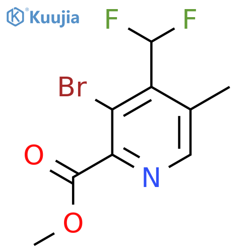 Methyl 3-bromo-4-(difluoromethyl)-5-methylpyridine-2-carboxylate structure