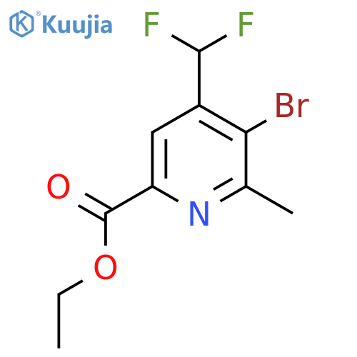 Ethyl 3-bromo-4-(difluoromethyl)-2-methylpyridine-6-carboxylate structure