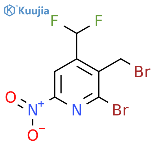 2-Bromo-3-(bromomethyl)-4-(difluoromethyl)-6-nitropyridine structure