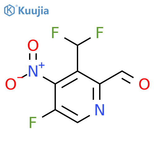 3-(Difluoromethyl)-5-fluoro-4-nitropyridine-2-carboxaldehyde structure