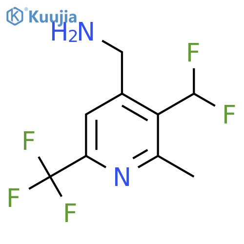 4-(Aminomethyl)-3-(difluoromethyl)-2-methyl-6-(trifluoromethyl)pyridine structure