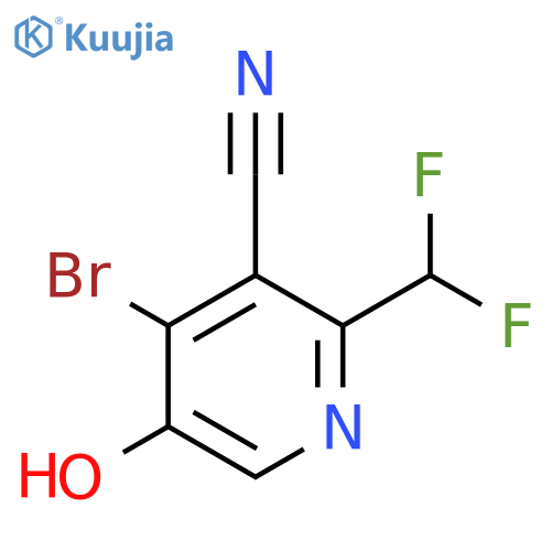 4-Bromo-3-cyano-2-(difluoromethyl)-5-hydroxypyridine structure
