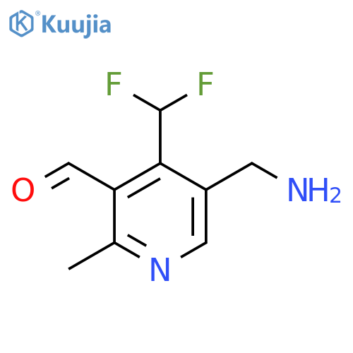 5-(Aminomethyl)-4-(difluoromethyl)-2-methylpyridine-3-carboxaldehyde structure