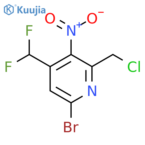 6-Bromo-2-(chloromethyl)-4-(difluoromethyl)-3-nitropyridine structure