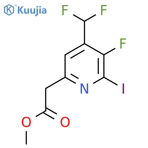 Methyl 4-(difluoromethyl)-3-fluoro-2-iodopyridine-6-acetate structure