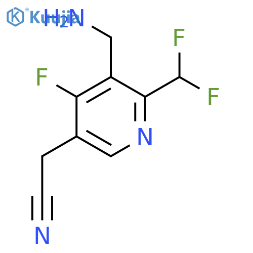 3-(Aminomethyl)-2-(difluoromethyl)-4-fluoropyridine-5-acetonitrile structure