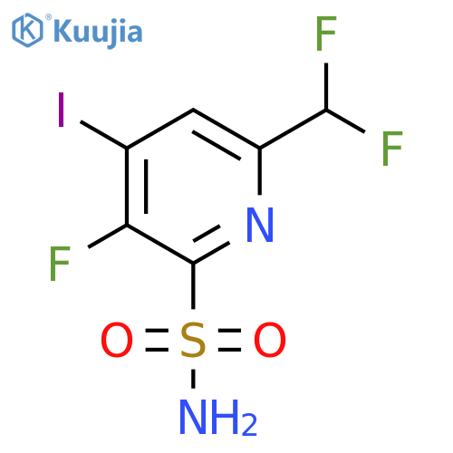 6-(Difluoromethyl)-3-fluoro-4-iodopyridine-2-sulfonamide structure