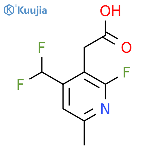 4-(Difluoromethyl)-2-fluoro-6-methylpyridine-3-acetic acid structure