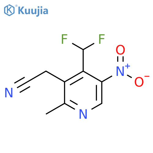 4-(Difluoromethyl)-2-methyl-5-nitropyridine-3-acetonitrile structure