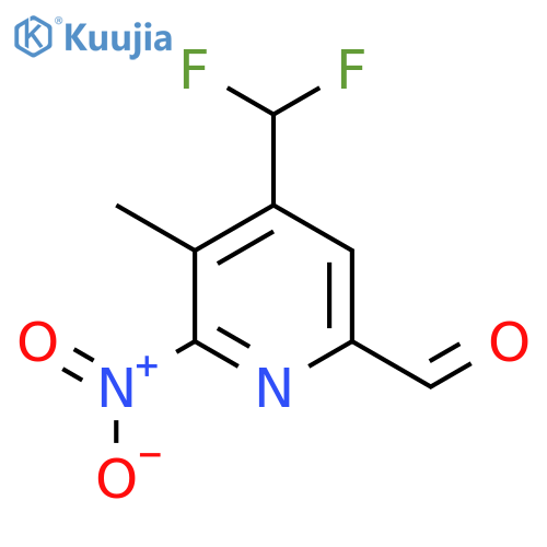 4-(Difluoromethyl)-3-methyl-2-nitropyridine-6-carboxaldehyde structure