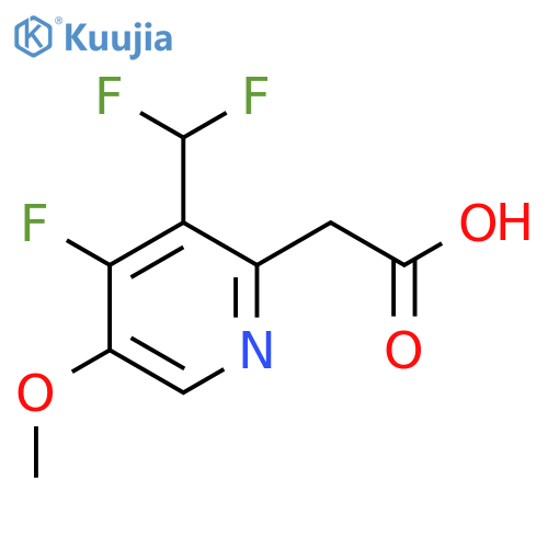 3-(Difluoromethyl)-4-fluoro-5-methoxypyridine-2-acetic acid structure