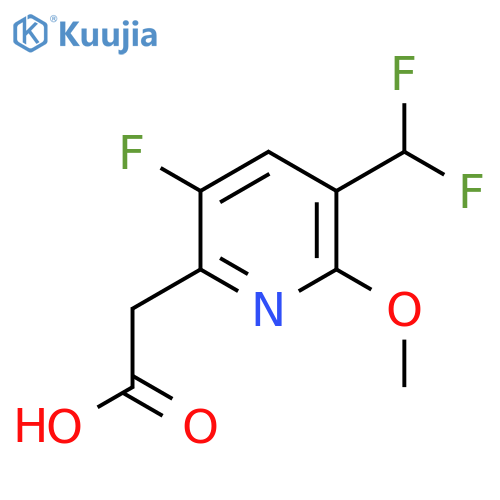 3-(Difluoromethyl)-5-fluoro-2-methoxypyridine-6-acetic acid structure