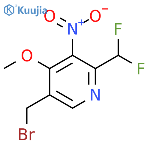 5-(Bromomethyl)-2-(difluoromethyl)-4-methoxy-3-nitropyridine structure