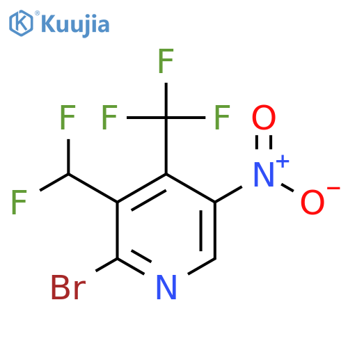 2-Bromo-3-(difluoromethyl)-5-nitro-4-(trifluoromethyl)pyridine structure