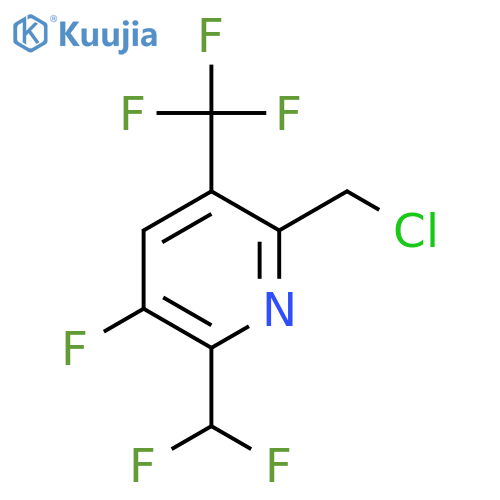2-(Chloromethyl)-6-(difluoromethyl)-5-fluoro-3-(trifluoromethyl)pyridine structure