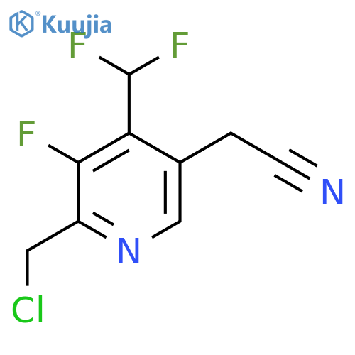 2-(Chloromethyl)-4-(difluoromethyl)-3-fluoropyridine-5-acetonitrile structure