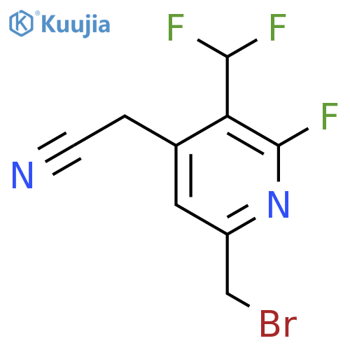 6-(Bromomethyl)-3-(difluoromethyl)-2-fluoropyridine-4-acetonitrile structure