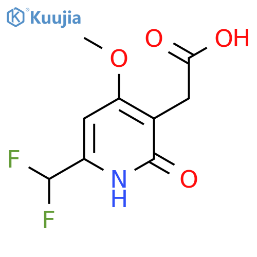 6-(Difluoromethyl)-2-hydroxy-4-methoxypyridine-3-acetic acid structure