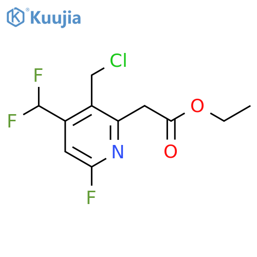 Ethyl 3-(chloromethyl)-4-(difluoromethyl)-6-fluoropyridine-2-acetate structure