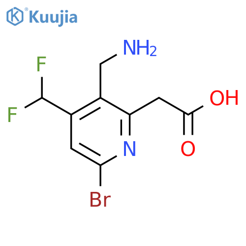 3-(Aminomethyl)-6-bromo-4-(difluoromethyl)pyridine-2-acetic acid structure