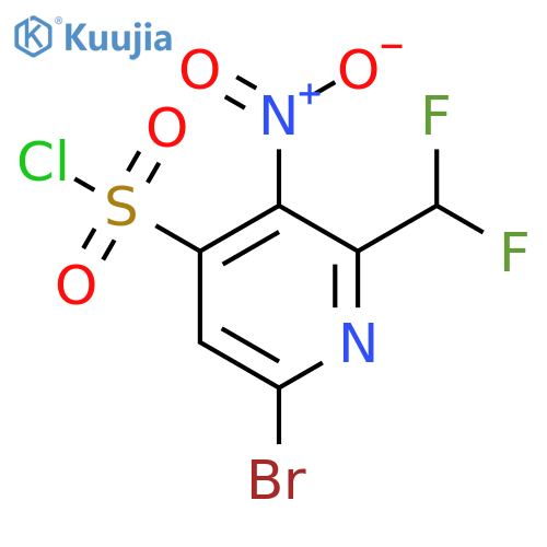 6-Bromo-2-(difluoromethyl)-3-nitropyridine-4-sulfonyl chloride structure