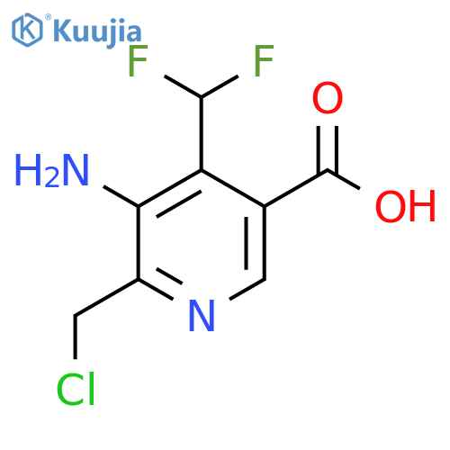 3-Amino-2-(chloromethyl)-4-(difluoromethyl)pyridine-5-carboxylic acid structure
