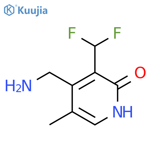 4-(Aminomethyl)-3-(difluoromethyl)-2-hydroxy-5-methylpyridine structure