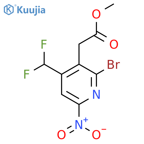 Methyl 2-bromo-4-(difluoromethyl)-6-nitropyridine-3-acetate structure