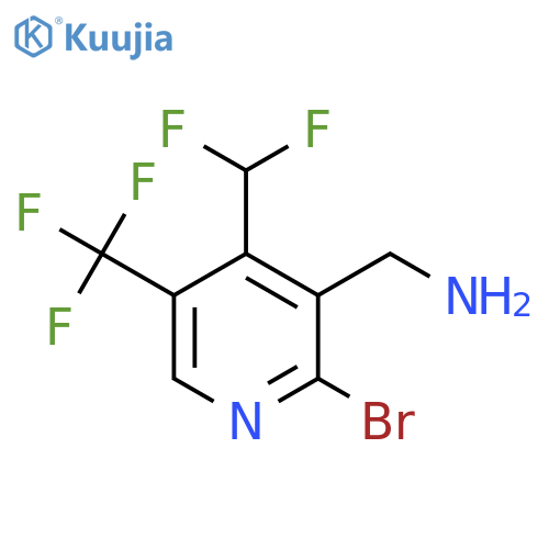 3-(Aminomethyl)-2-bromo-4-(difluoromethyl)-5-(trifluoromethyl)pyridine structure