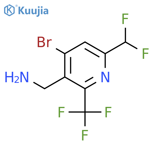 3-(Aminomethyl)-4-bromo-6-(difluoromethyl)-2-(trifluoromethyl)pyridine structure