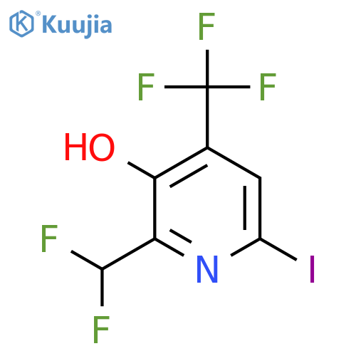 2-(Difluoromethyl)-3-hydroxy-6-iodo-4-(trifluoromethyl)pyridine structure