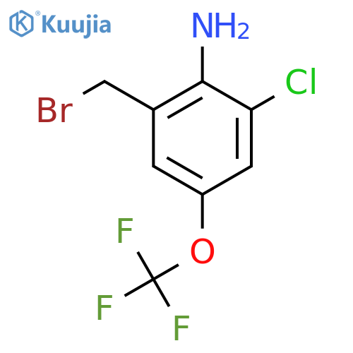 2-Amino-3-chloro-5-(trifluoromethoxy)benzyl bromide structure