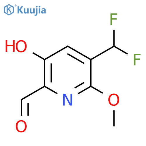 3-(Difluoromethyl)-5-hydroxy-2-methoxypyridine-6-carboxaldehyde structure
