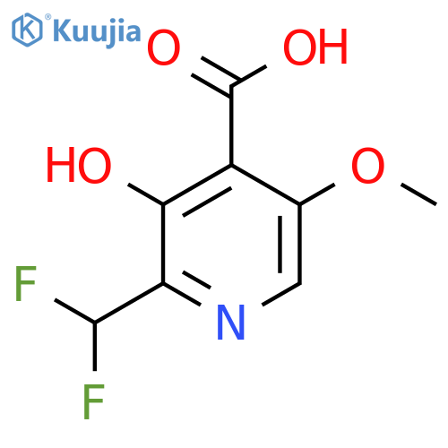 2-(Difluoromethyl)-3-hydroxy-5-methoxypyridine-4-carboxylic acid structure