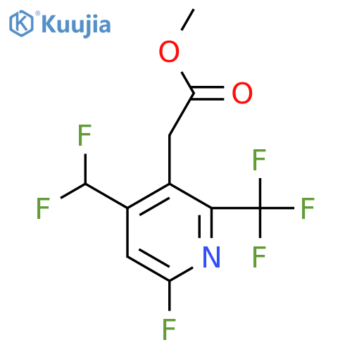Methyl 4-(difluoromethyl)-6-fluoro-2-(trifluoromethyl)pyridine-3-acetate structure